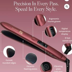 Bio Ionic 10X Pro Styling Iron - Burgundy